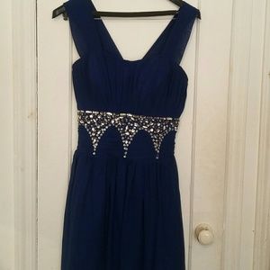 ROYAL BLUE CLASSY COCKTAIL DRESS